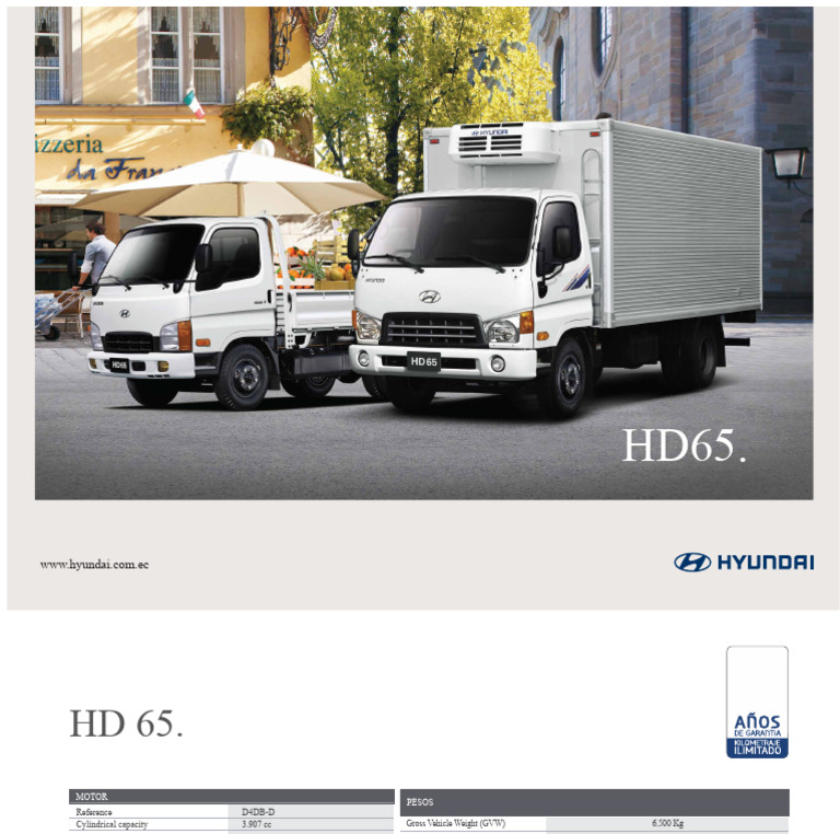 Hyundai HD65 Specifications Overview | PDF