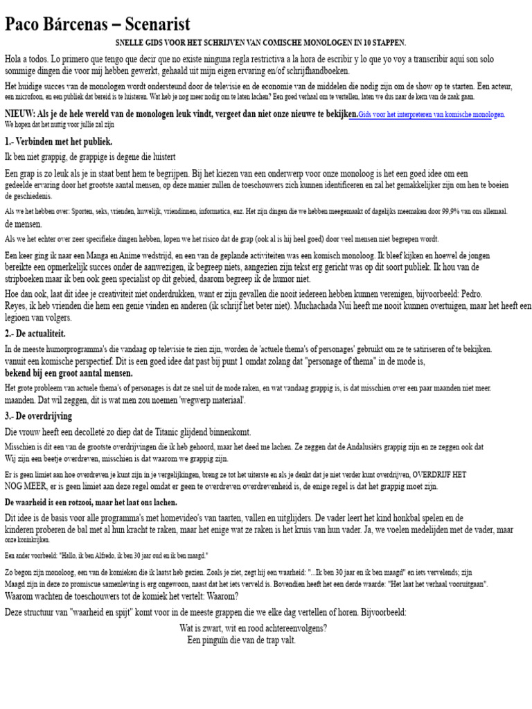Komische Monologen | PDF