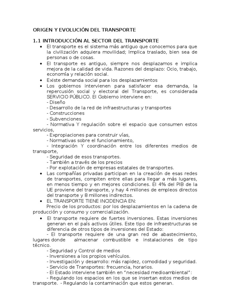 Origen y Evolución del Transporte | PDF | Transporte | Aeropuerto