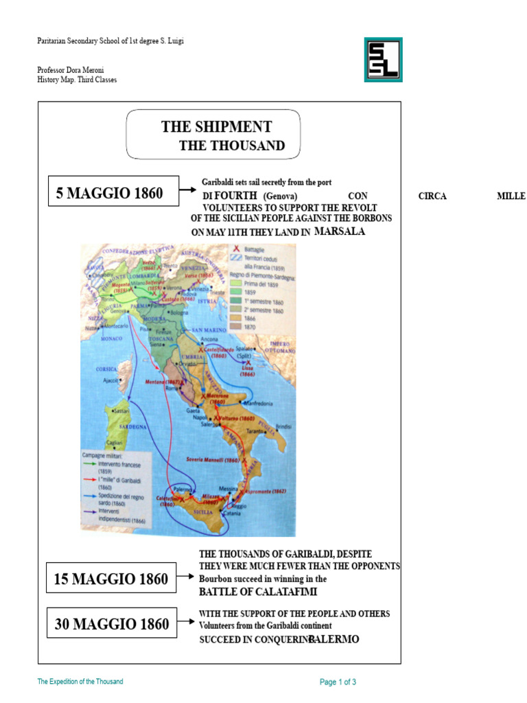 The Expedition of The Thousand | PDF | Italy