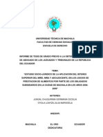 Análisis de la incidencia socio-jurídica del interés superior del niño en juicios de alimentos en Machala 2008-2009