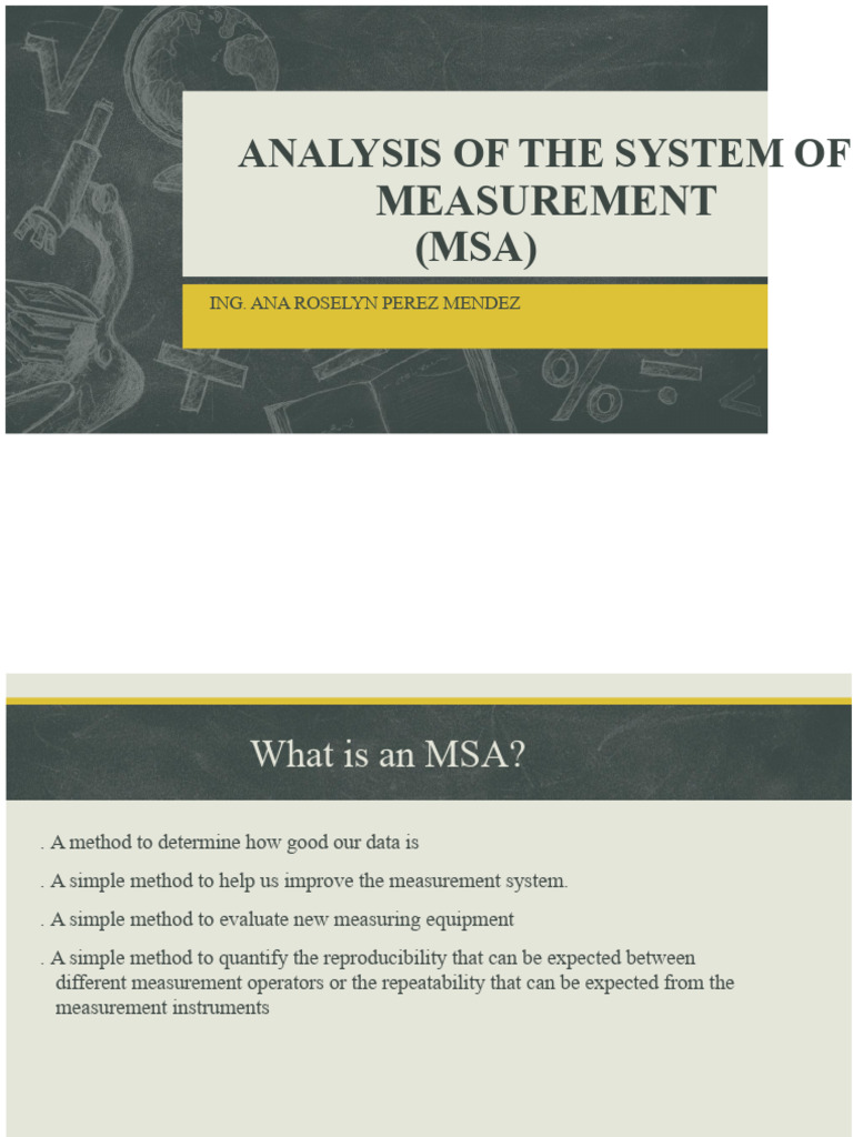 Measurement System Analysis (MSA) Guide | PDF | Standard Deviation ...