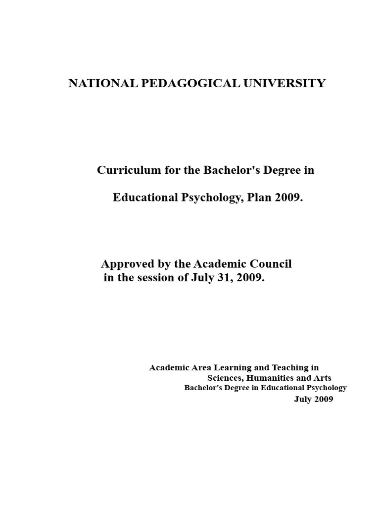Educational Psychology Curriculum Overview | PDF | Curriculum ...
