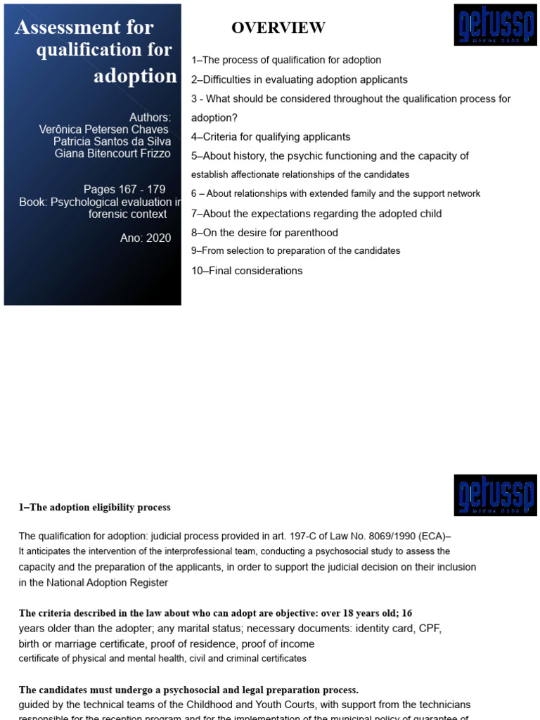 Adoption Qualification Process Overview | PDF | Adoption | Parenting