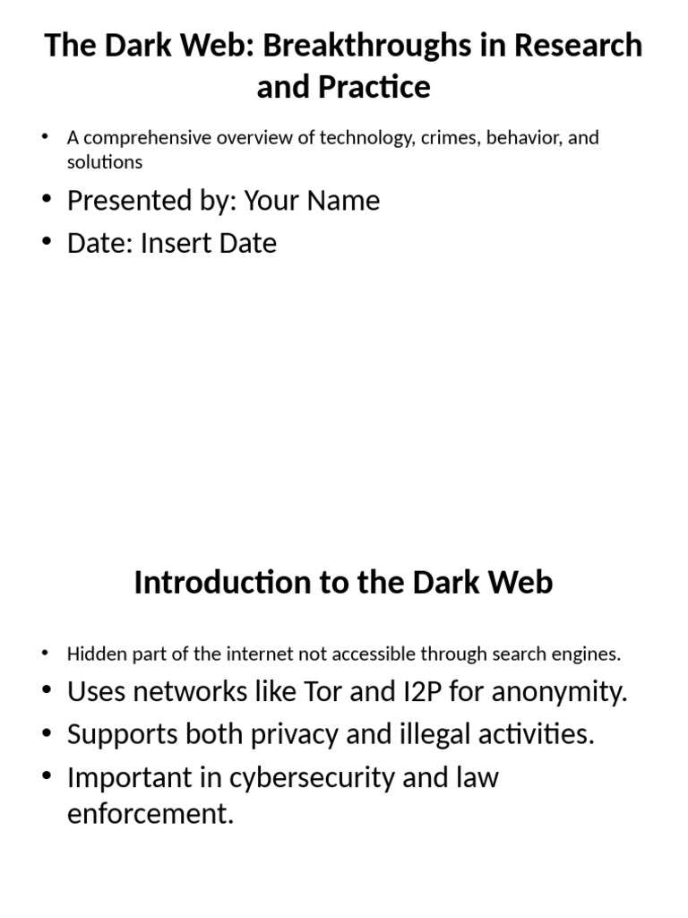 Dark Web Insights: Tech, Crimes, Solutions | PDF | Computer Security ...