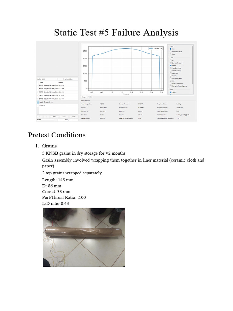 Static Test #5 Explosion Analysis | PDF | Rocket Engine | Density