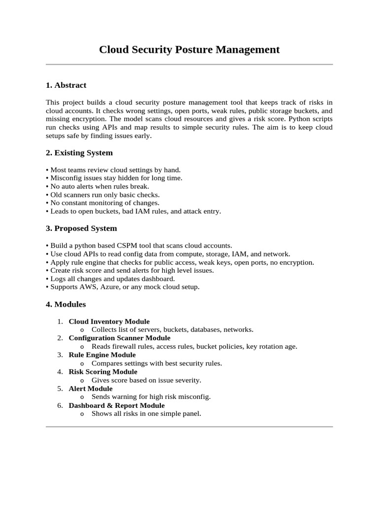 Vignaan - Cloud Security Posture Management | PDF