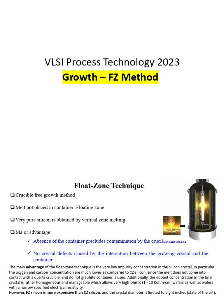 VLSI Float-Zone and Epitaxy Techniques | PDF | Epitaxy | Chemical Vapor ...