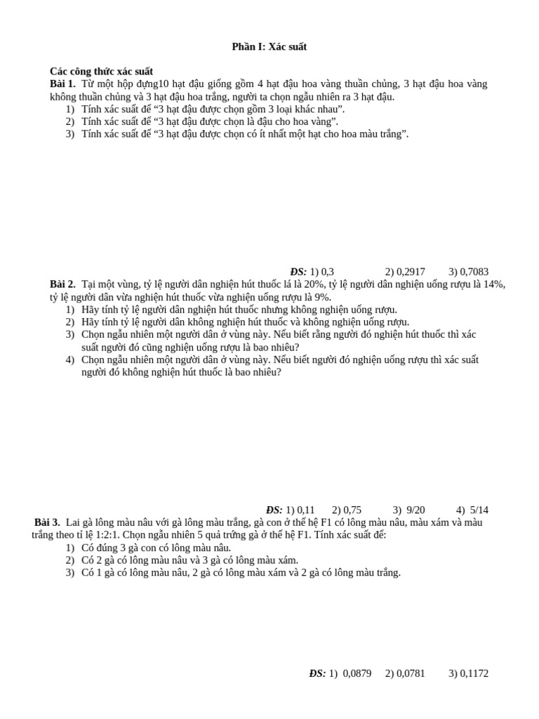 BT XSTK | PDF