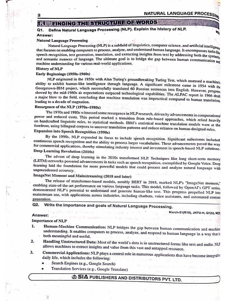 NLP Unit 1 | PDF