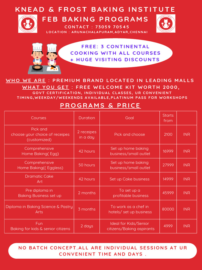 Knead & Frost Feb Baking Programs | PDF | Cakes | Cheesecake