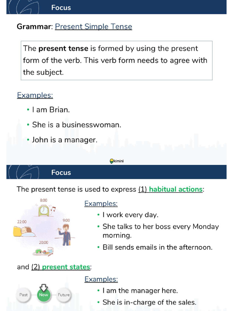 Lesson 2 Present Simple Tense and Present Continuous Tense | PDF