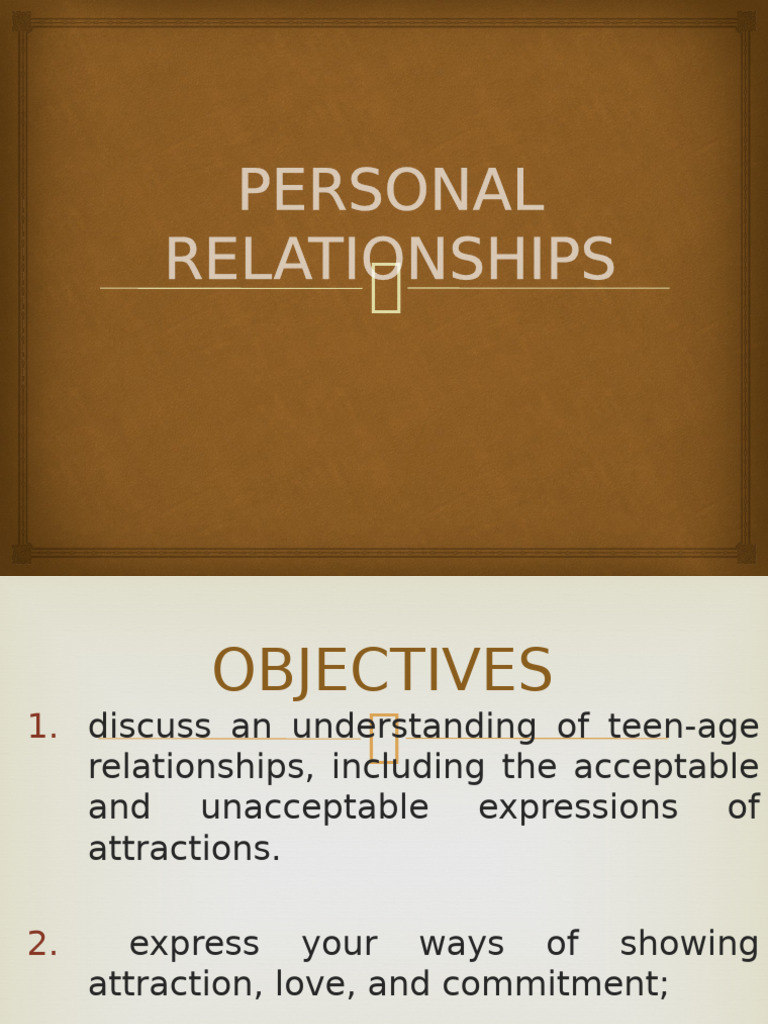 5 Personal Relationships 2 | PDF | Sexual Intercourse | Love