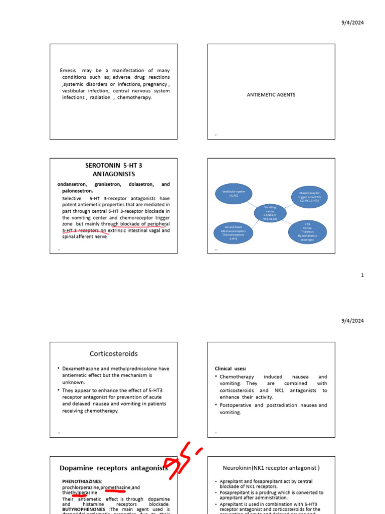 Antiemetic Agents | PDF | Nausea | Vomiting