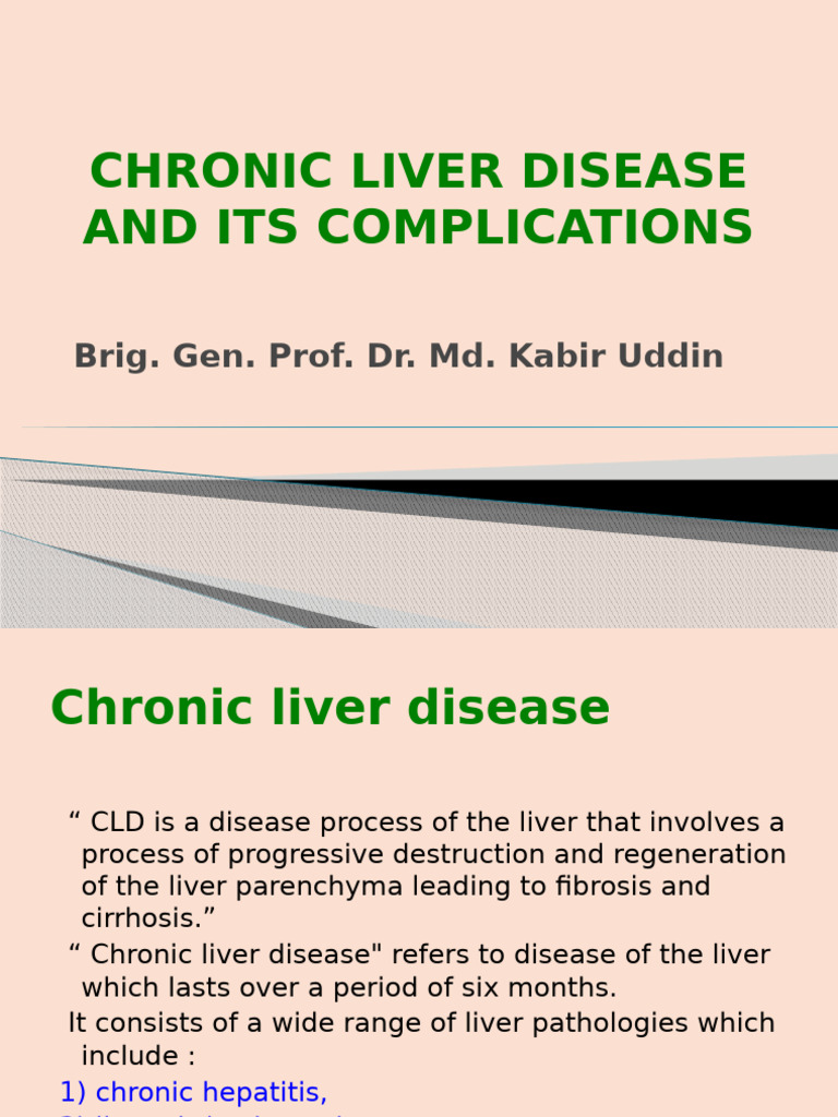 Chronic Liver Disease Overview | PDF | Cirrhosis | Liver