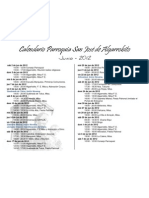 Calendario Junio