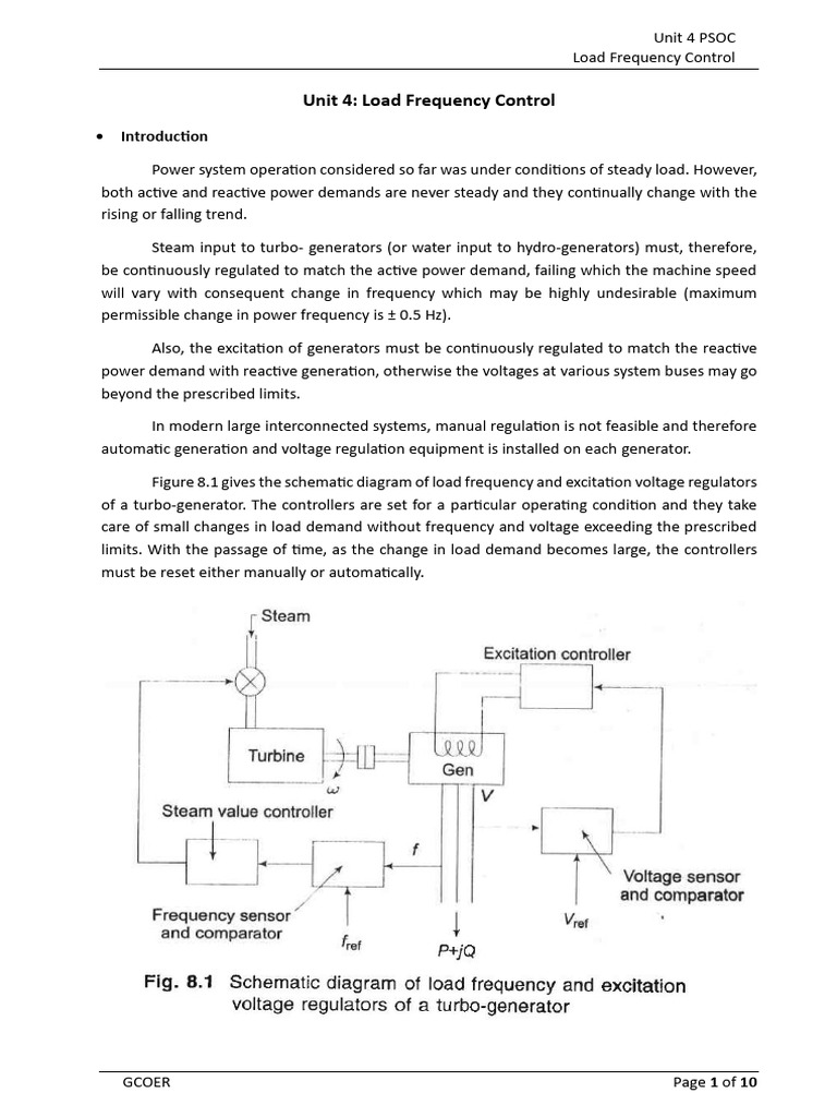 Load Frequency Control in Power Systems | PDF | Amplifier | Electric ...