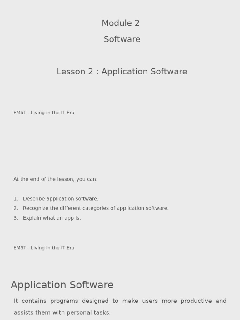 M2 Lesson 2 Application Software | PDF | Application Software | Spyware
