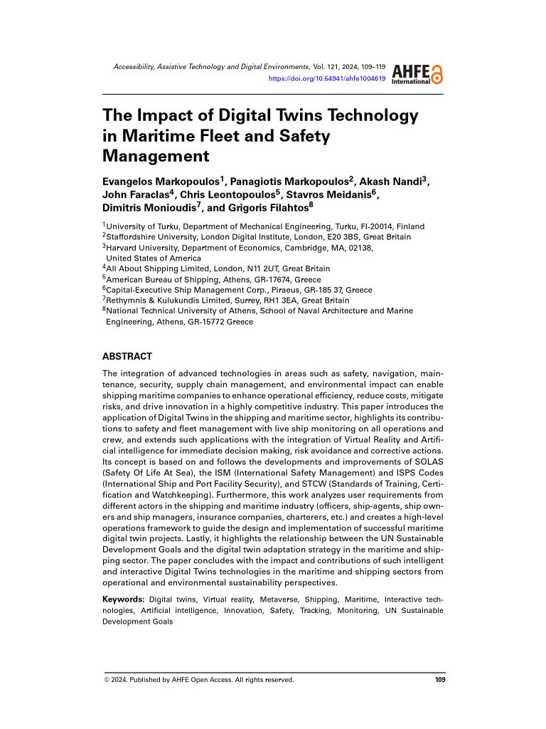 Digital Twins in Maritime Safety Management | PDF | Artificial ...