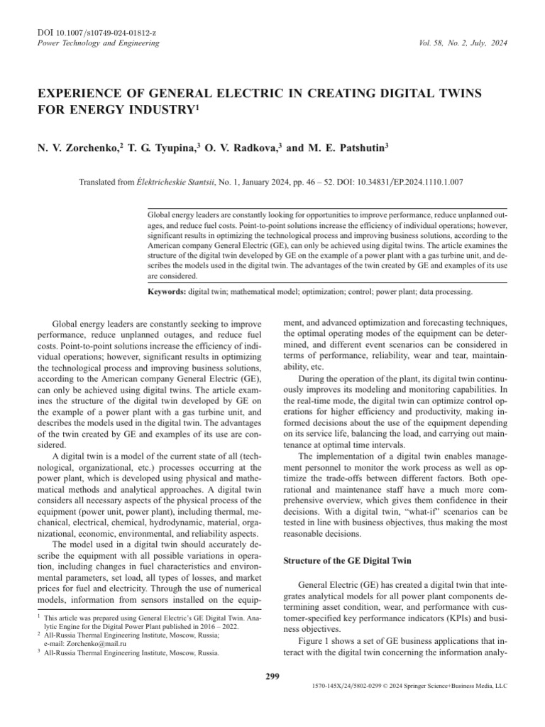 GE's Digital Twin for Power Plants | PDF | Power Station | Analytics