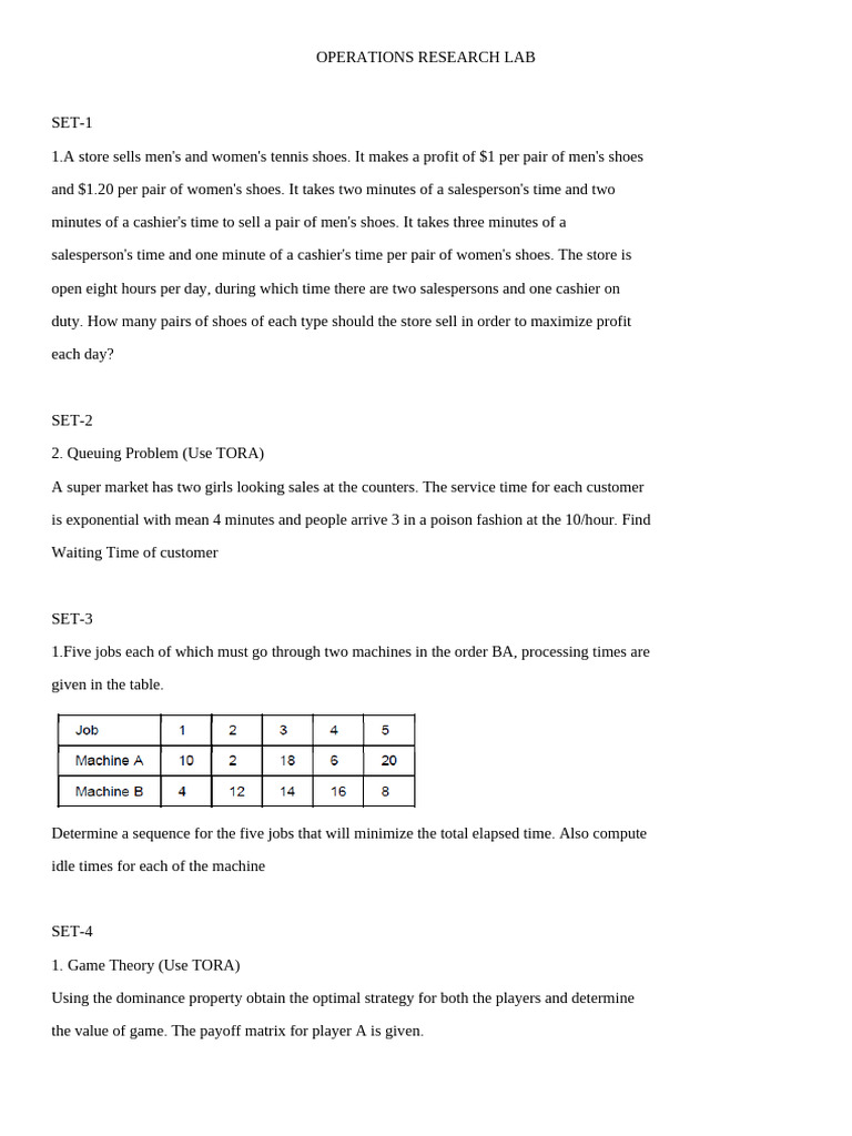 Operations Research Lab m2 | PDF