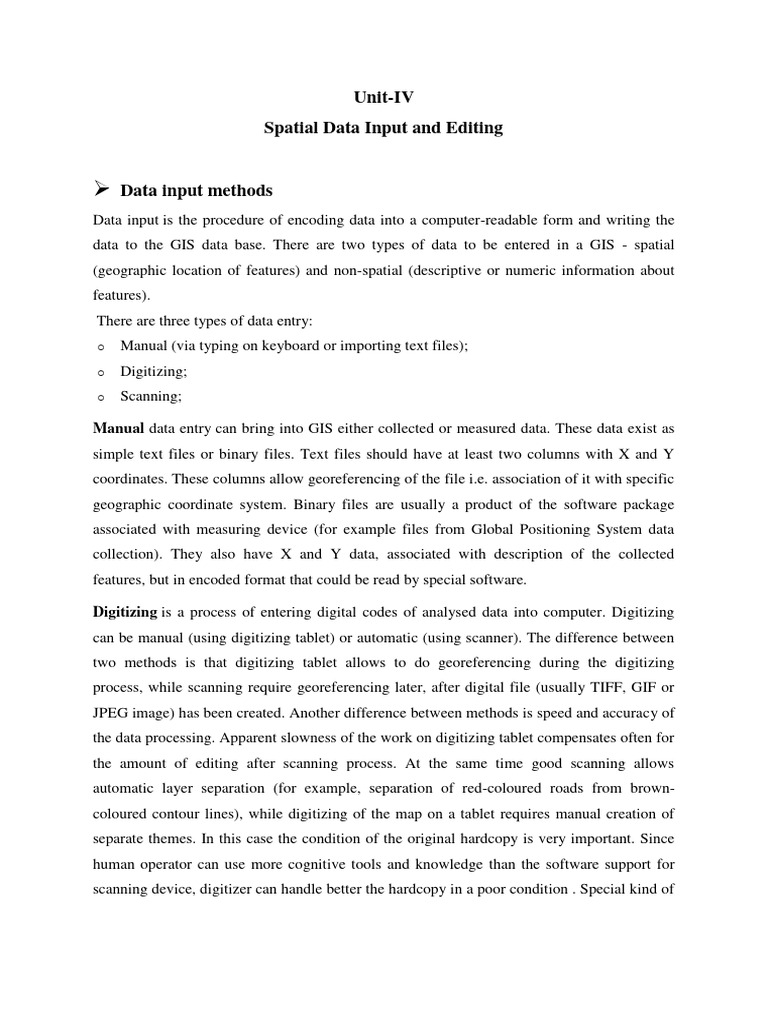 Unit IV | PDF | Geographic Information System | Spatial Analysis