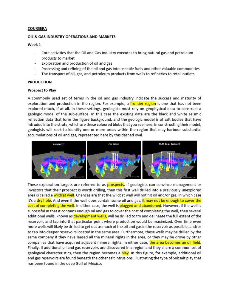 Oil & Gas Industry Operations Overview | PDF | Petroleum Reservoir ...