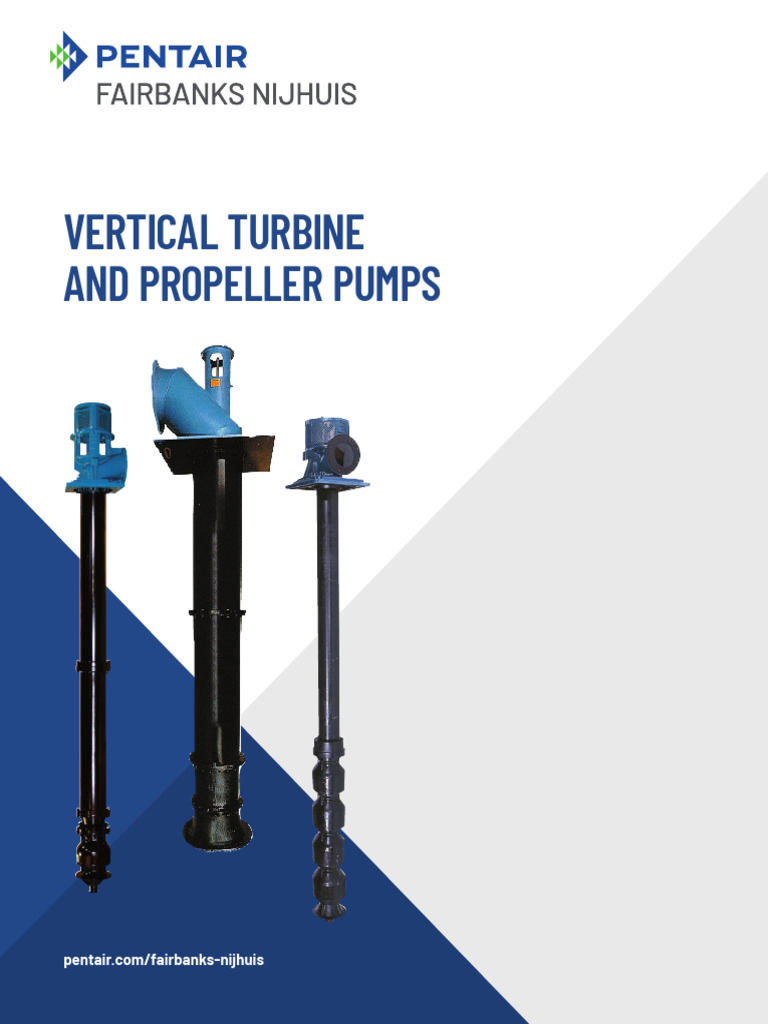 Vertical Turbine & Propeller Pumps Guide | PDF | Pump | Bearing ...