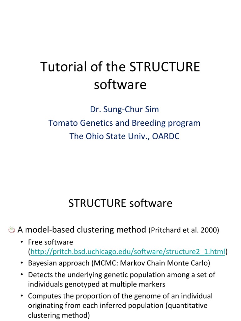 Tutorial of STRUCTURE Software | PDF | Monte Carlo Method | Statistical ...