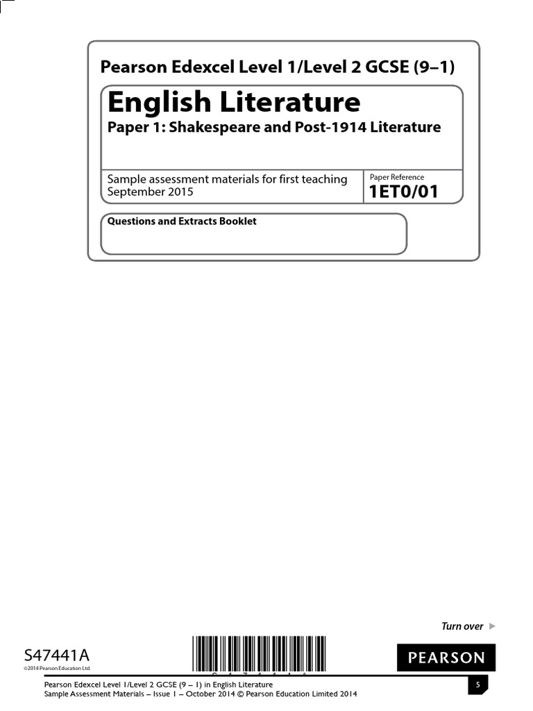 GCSE English Literature Sample Papers | PDF | Characters In Romeo And ...