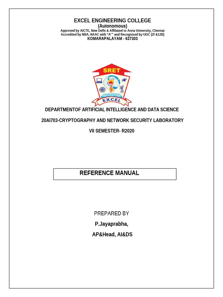 CNS Lab Manual | PDF | Encryption | Cipher
