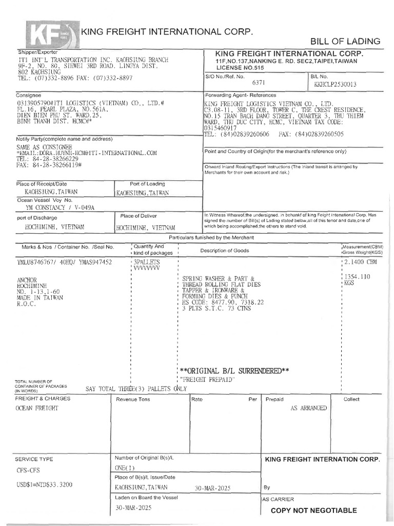 MBL & HBL | PDF