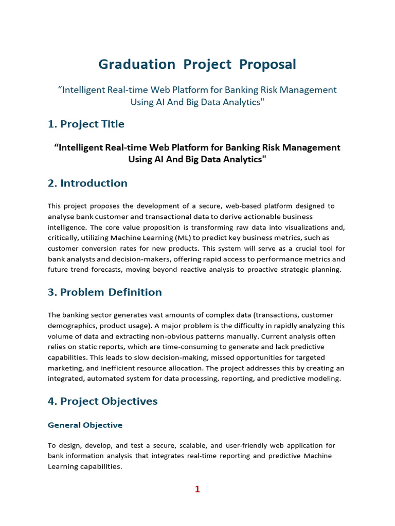 Graduation Project Proposal Bank Data Insight & Predictive | PDF ...
