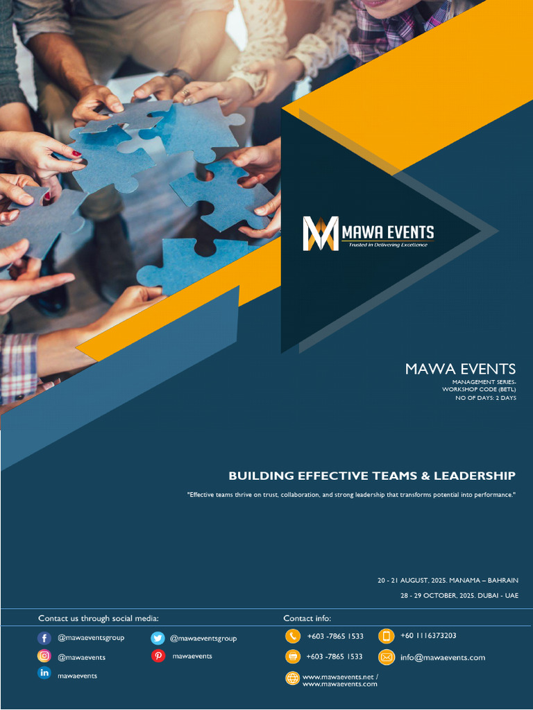 Advanced Team Building & Leadership Workshop | PDF | Team Building ...