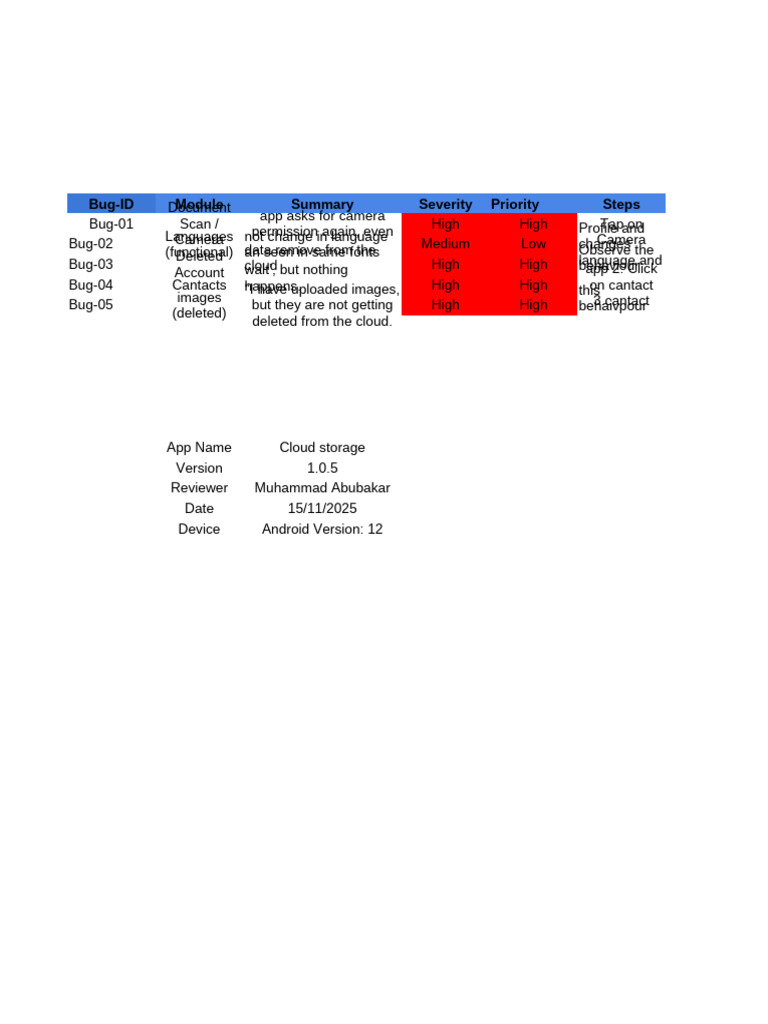 Bug Reports All 2025 | PDF | Android (Operating System) | Mobile App
