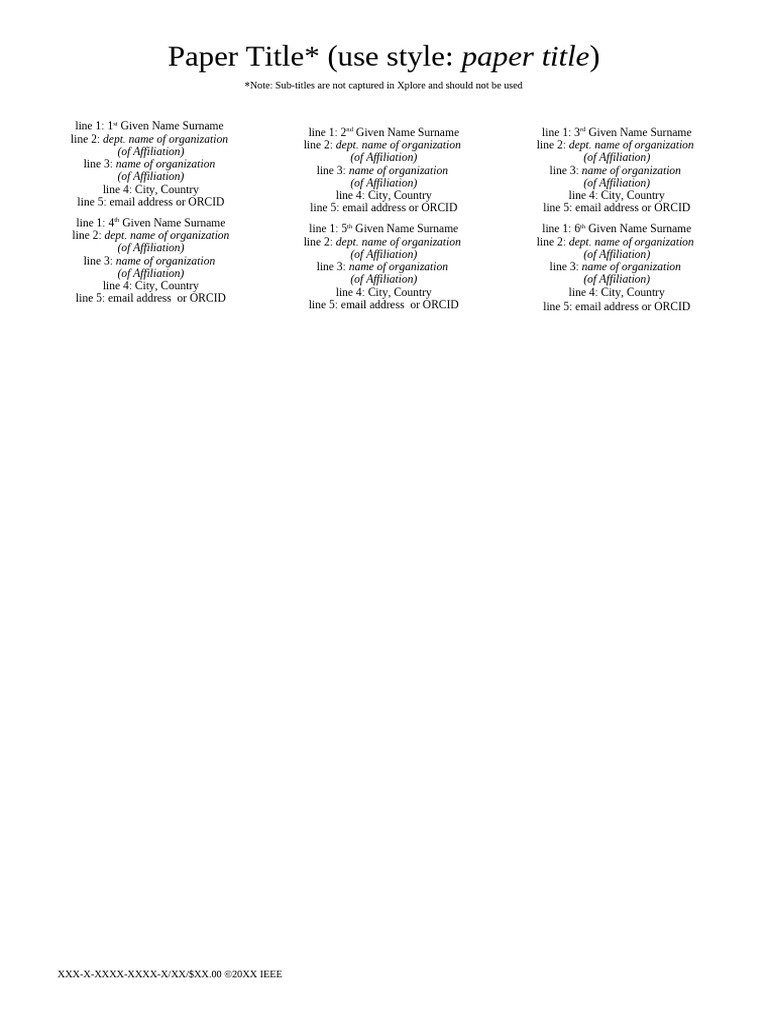 Conference Template A4 | PDF | International System Of Units ...