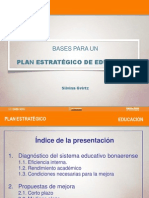44913686 Presentacion Bases Para Un Plan Estrategico de Educacion Por Silvina Gvirtz
