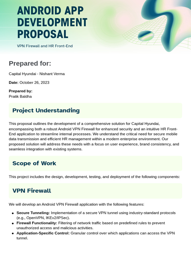 Capital - Hyundai Android App Development Proposal | PDF | Virtual ...