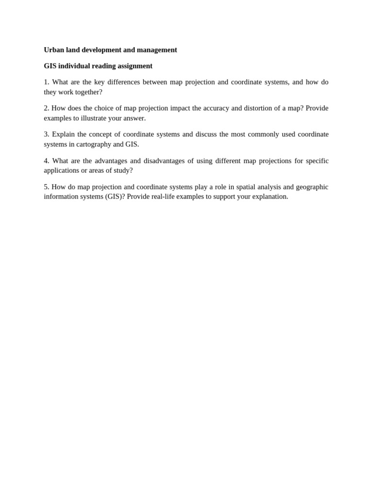 Urban Land Development and Management Assignment | PDF