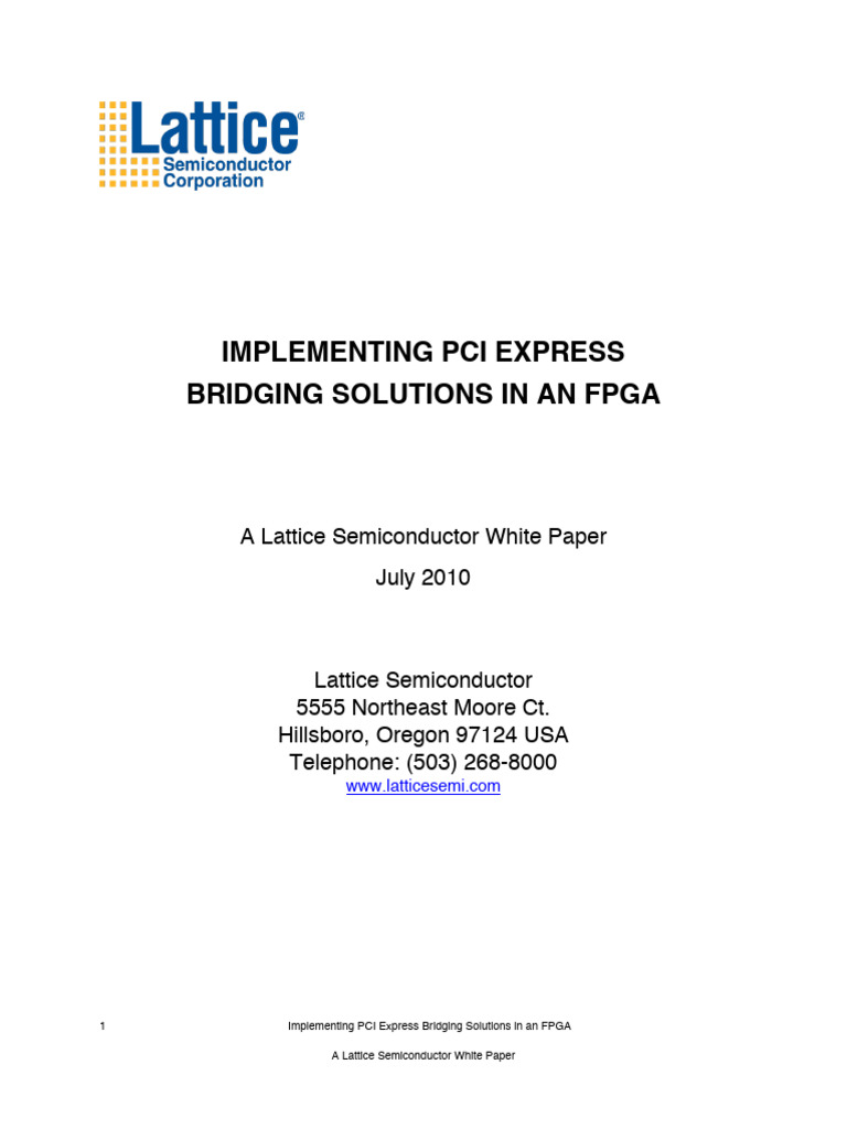 PCI Express FPGA Bridging Solutions | PDF | Field Programmable Gate ...