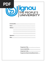 IUM Assignment Cover Page Template | PDF | Business