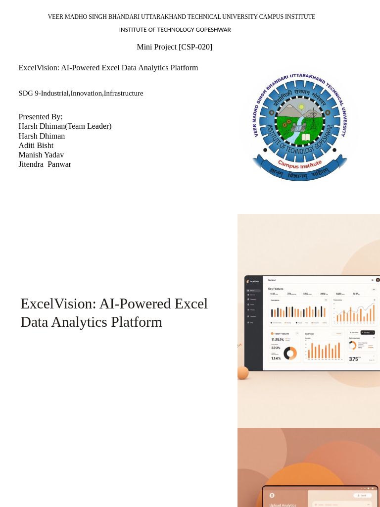 ExcelVision: AI Excel Data Analytics Tool | PDF | Microsoft Excel ...