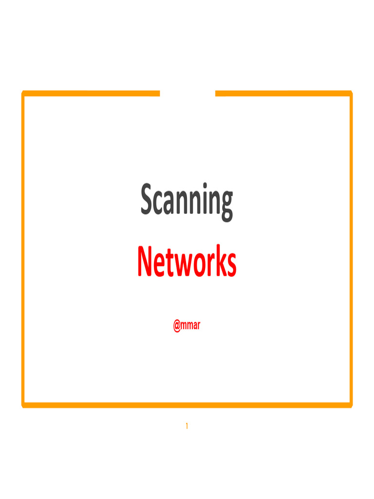 3.1 Scanning Networks | PDF | Port (Computer Networking) | Transmission ...