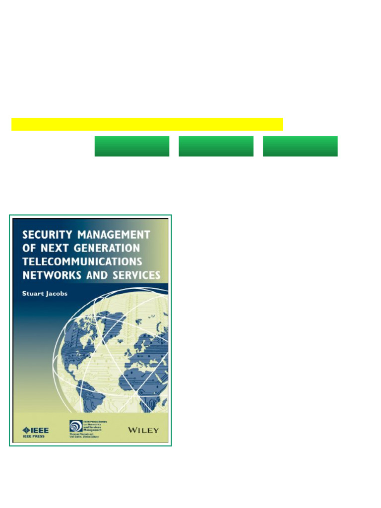 Security Management of Next Generation Telecommunications Networks and ...