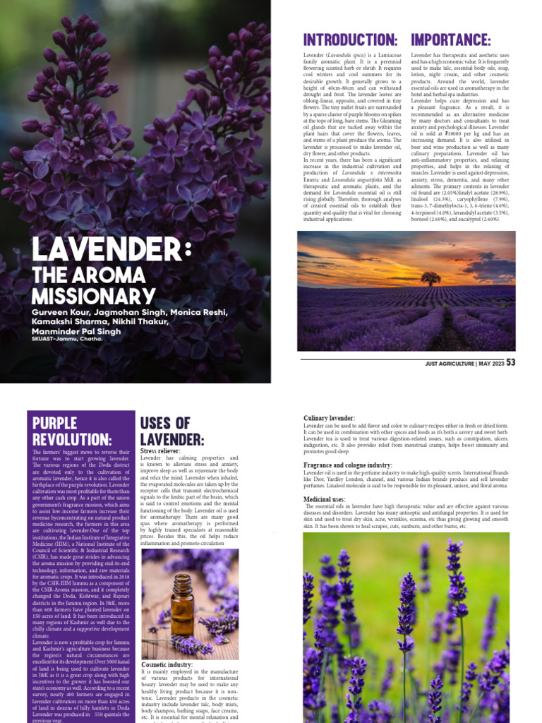 009 Lavender | PDF | Lavandula
