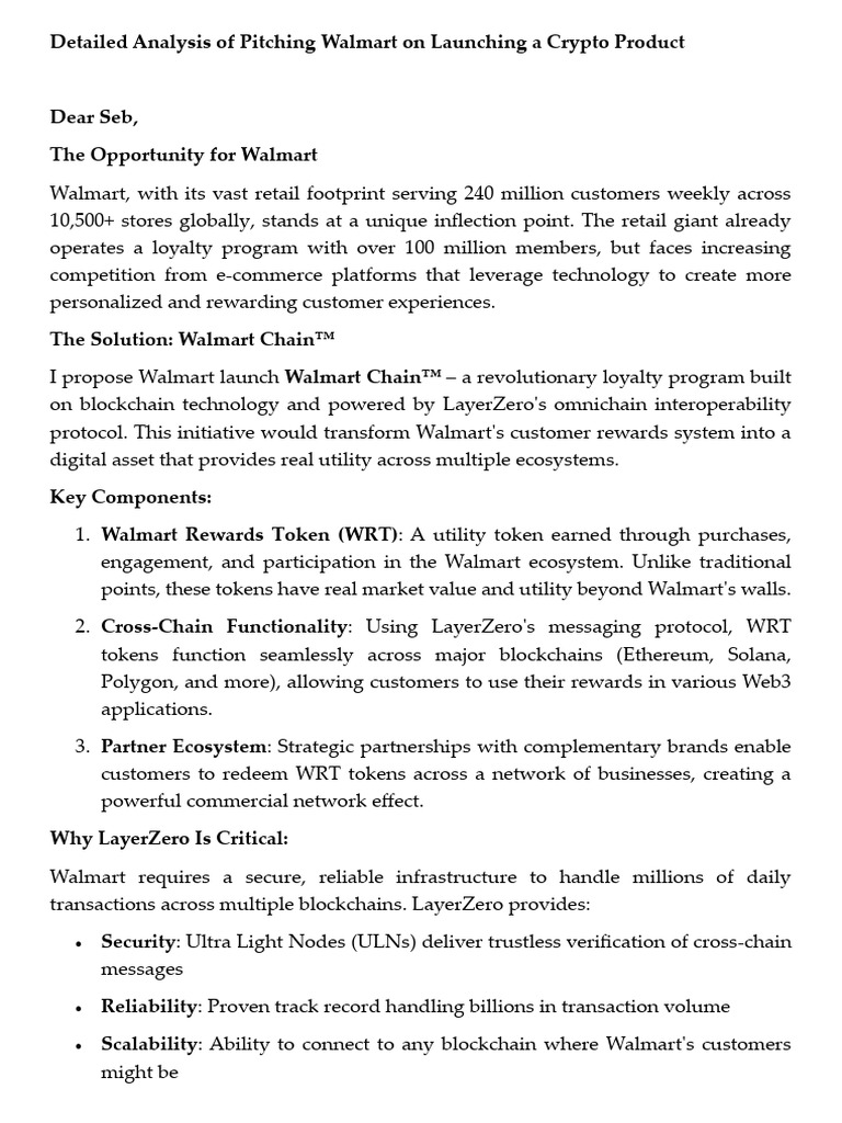 Walmart's Blockchain Loyalty Program Proposal | PDF | Walmart ...
