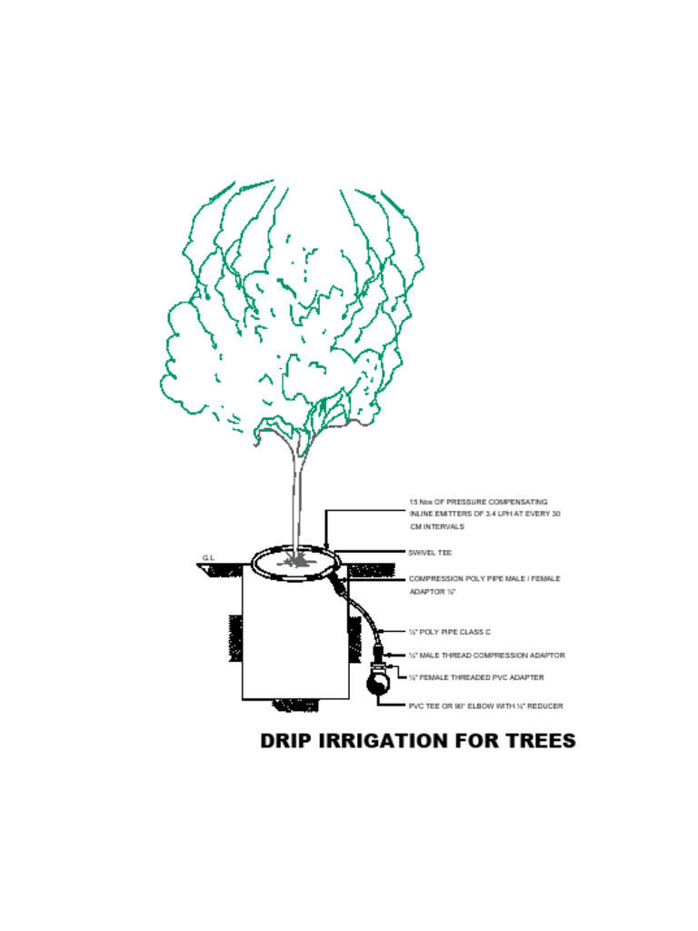 Drip Irrigation Components for Trees | PDF