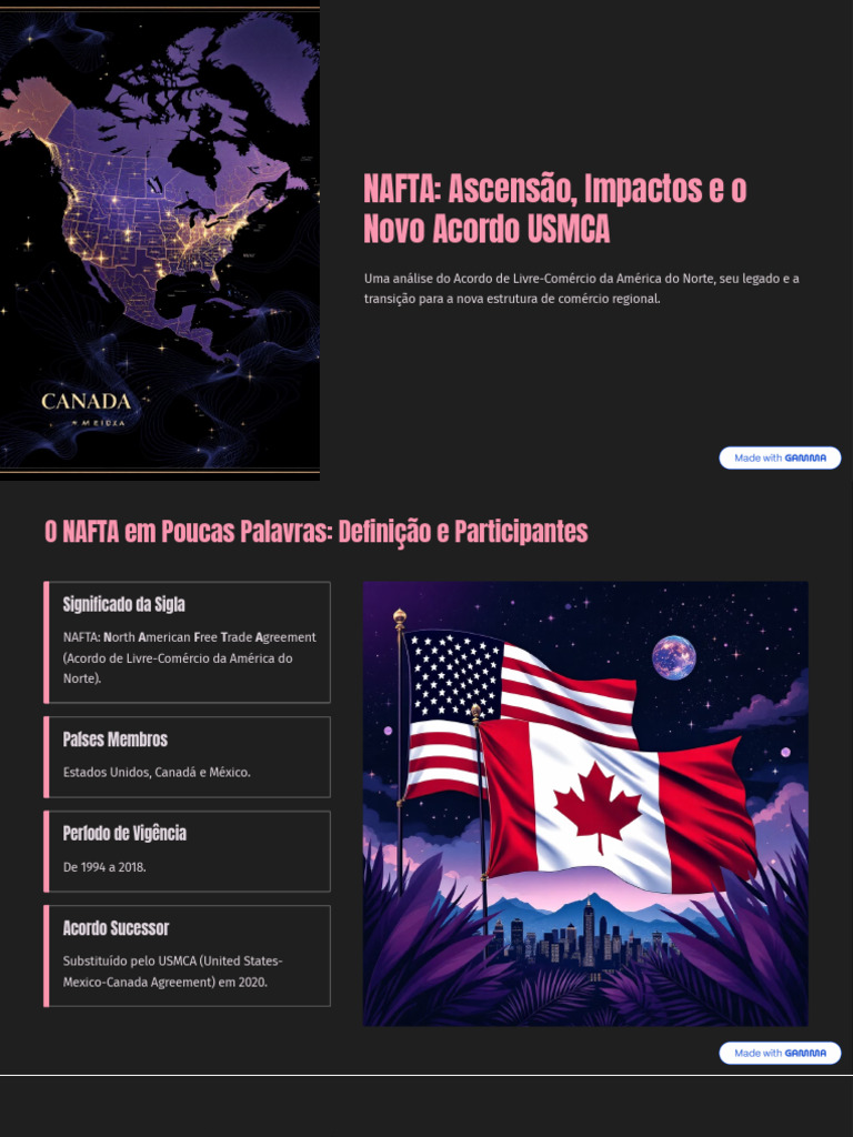 NAFTA e USMCA: Impactos e Transição | PDF | Acordo de Livre Comércio da ...