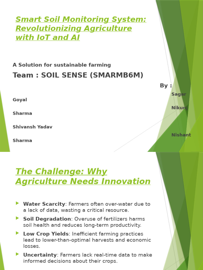 Smart Soil Monitoring for Sustainable Farming | PDF | Agriculture | Soil