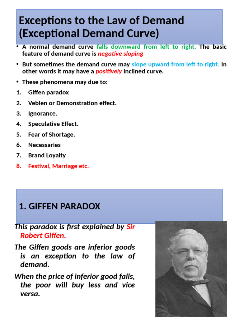 Exceptions to Demand Law Explained | PDF | Demand | Economics